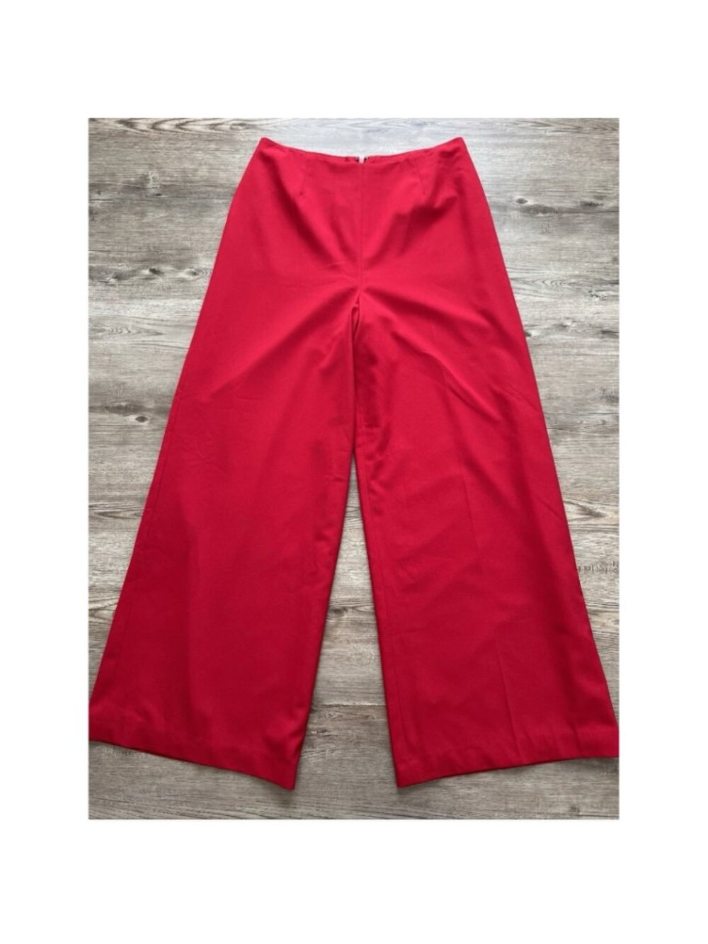 Alex Marie Wide Leg Pants Womens 6 Red High Rise Full Length Lined Stretch